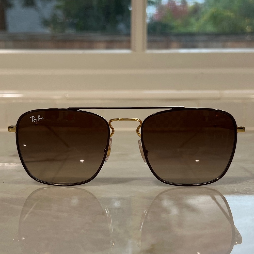 Rayban RB3588 Lenses: Brown Gradient  +  Frame: Brown On Gold